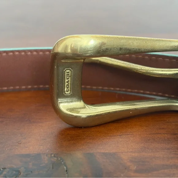 Vintage Coach, Classic Leather Belt - Picture 3 of 5